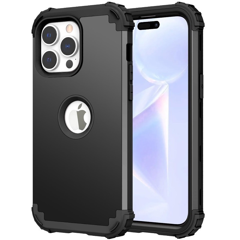 lot 1020315 image: XZC for iPhone 15 Pro Max Case,Shockproof DustDrop Proof 3-Layer Full Body Protection Without Screen Protector Rugged Heavy Duty Cover Case for iPhone 15 Pro Max 6.7 inch Black