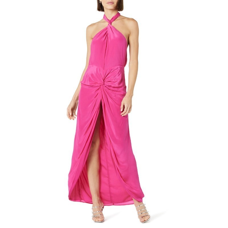 lot 1020326 image: The Drop Women��s Halter Twist Tie Dress, Beetroot, L