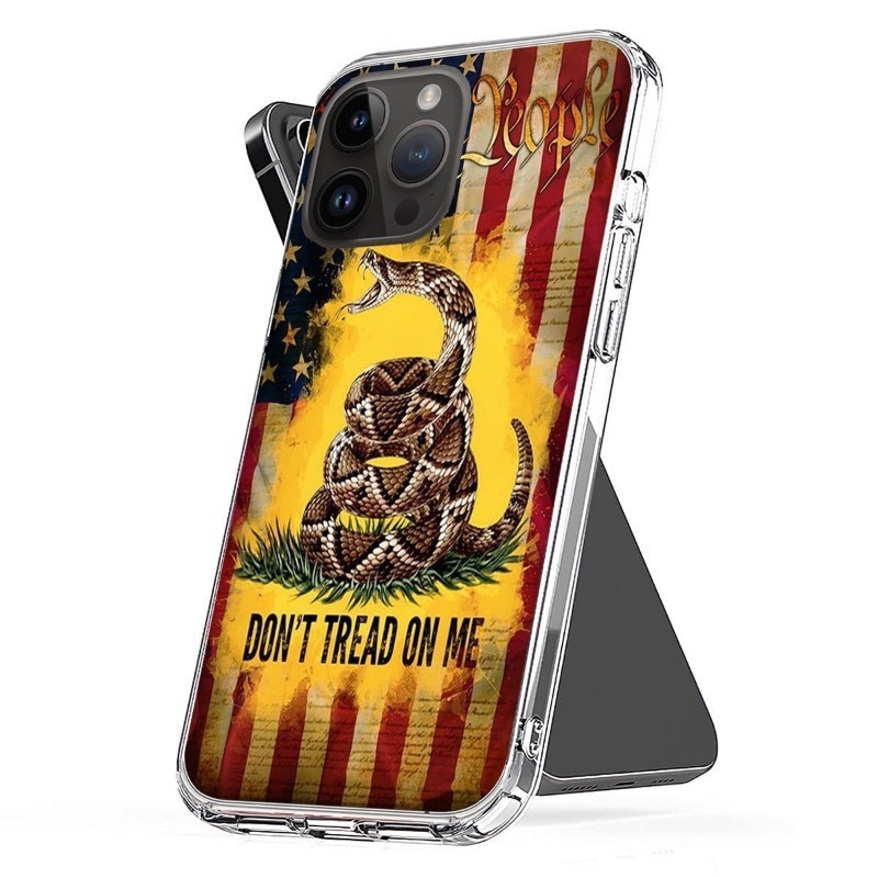 lot 1020417 image: Thaimanh Phone Case Compatible with iPhone 14 Plus Dont Tread On Me USA Flag Shock Accessories Scratch Waterproof Cover - Retail $2,080