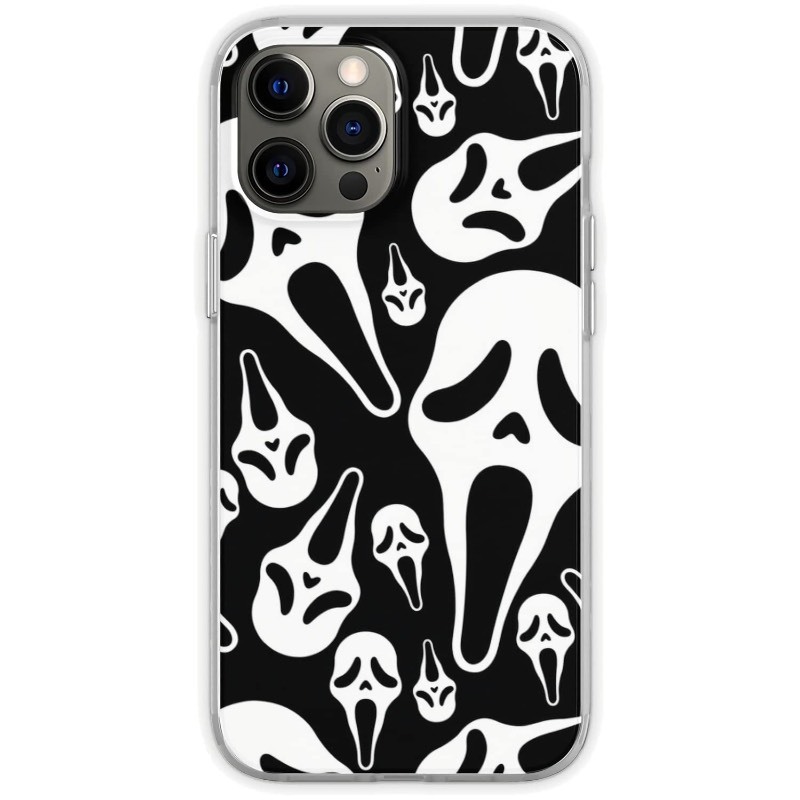 lot 1020540 image: Thaimanh Phone Case Compatible with iPhone 15 Pro Halloween Ghost Face Shock Accessories Scratch Waterproof Cover