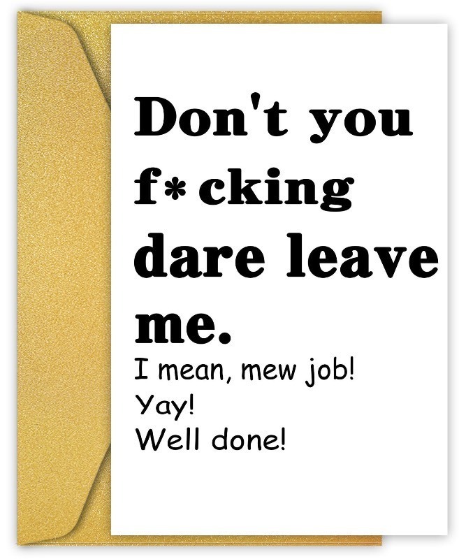 lot 1021457 image: PIUST Rude Going Away Card for Colleague, Humorous Leaving Card Gifts for Coworker - Retail $7,343