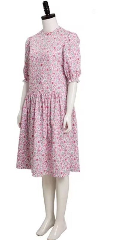 lot 1021478 image: YIGMAW Barbara Dress Costume Lydias Floral Print Dress Womens Halloween Cosplay Outfit (Blue, L) - Retail $26