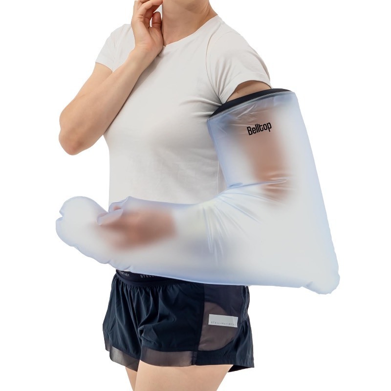 lot 1022118 image: Waterproof arm cast Cover for Shower & Bath. Full arm Plaster cast Cover. Reusable cast Protector for Shower (Hand, Wrist, Elbow, Finger). Arm cast Cover Protector (Tight Seal) - Adult - Retail $15