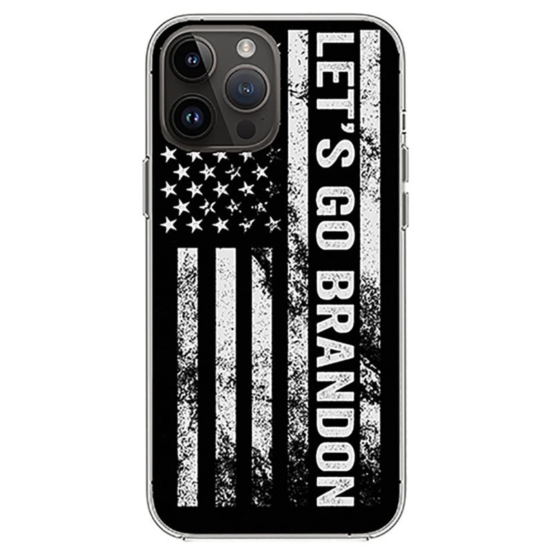 lot 1022134 image: Thaimanh Phone Case Compatible with iPhone 15 Pro Lets Go Brandon Shock Accessories Scratch Waterproof Cover, Flag04 - Retail $10