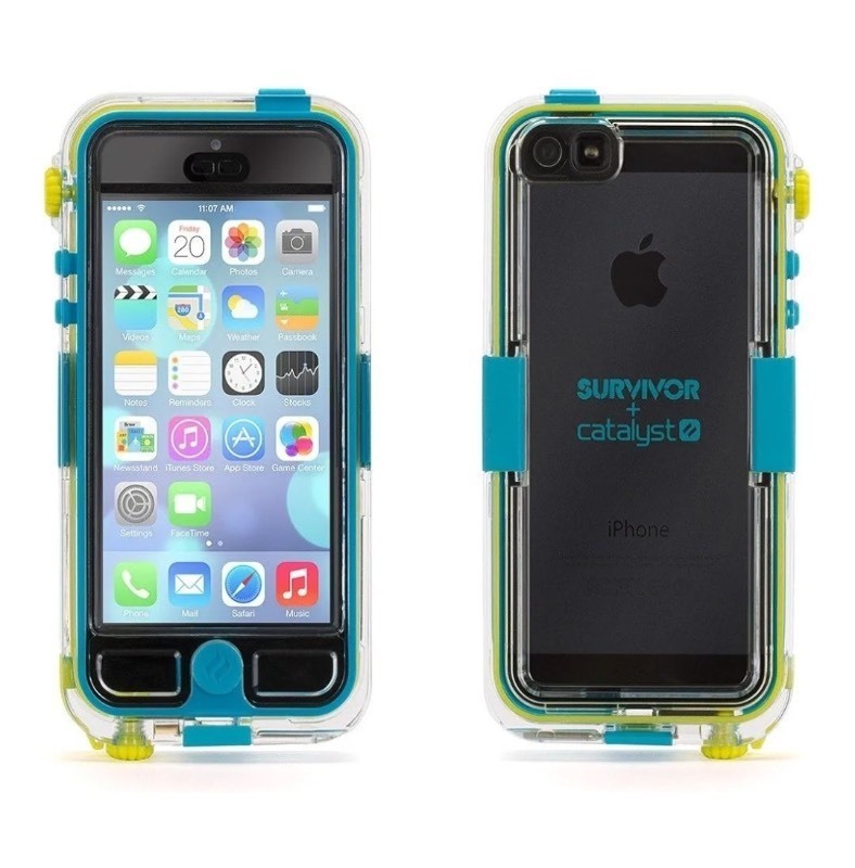 lot 1022353 image: Griffin GB36204 Survivor Waterproof and Catalyst for iPhone 5 - Retail Packaging - Turquoise - Retail $13