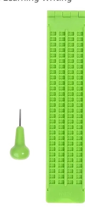 lot 1193002 image: Lime Green Braille Writing Guide Template - Retail $15