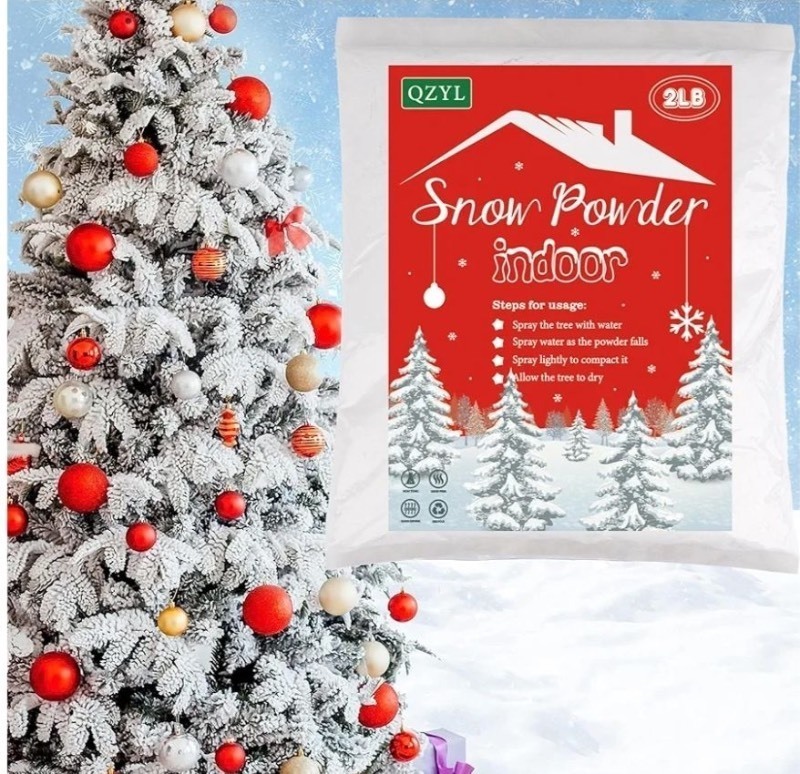 lot 1193030 image: QZYL Indoor Snow Powder for Christmas Tree Decoration - Retail $12