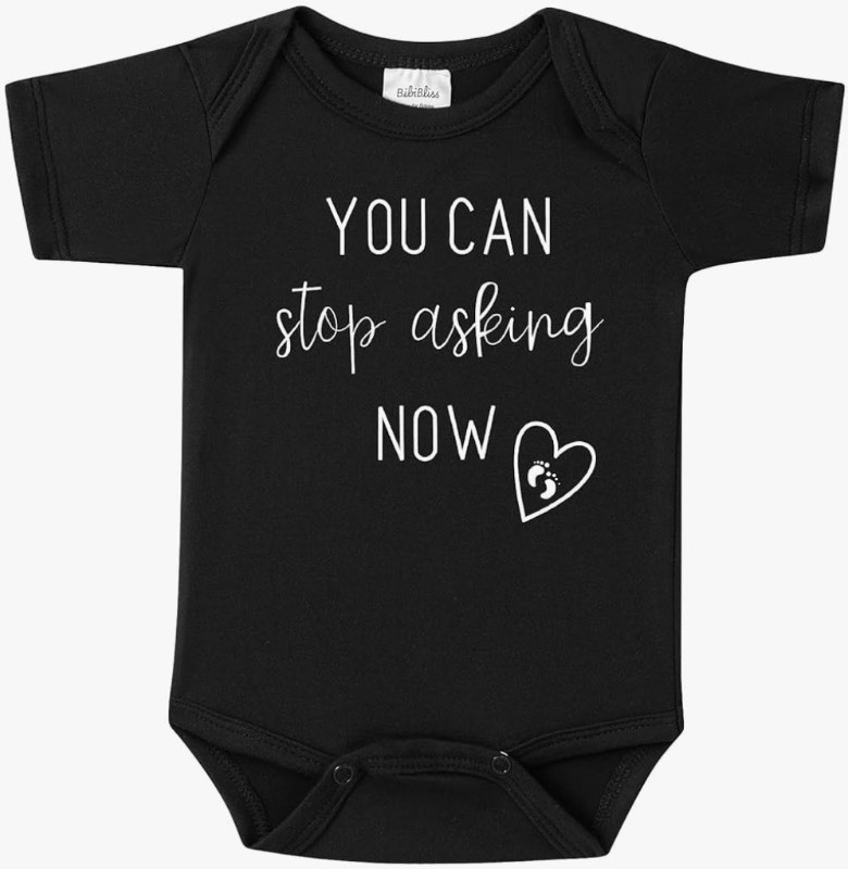 lot 1193031 image: Funny Pregnancy Announcement Baby Bodysuit - Retail $15