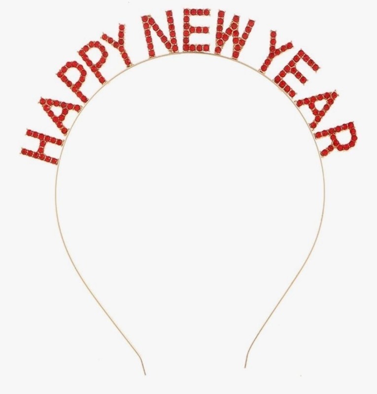 lot 1193156 image: Mookiraer Happy New Year Headband Tiara - Womens Sparkly Rhinestone Eve Tiara - Retail $7
