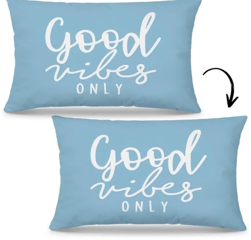 lot 1193184 image: Mingnei Funny Good Only Motivational Inspirational Quotes Blue Throw Pillow Covers Couch Home Cushion Cover, Inspirational Quotes Sofa Living Room Bed Decorative Pillow Cases 12 x 20 Pillowcas - Retail $10