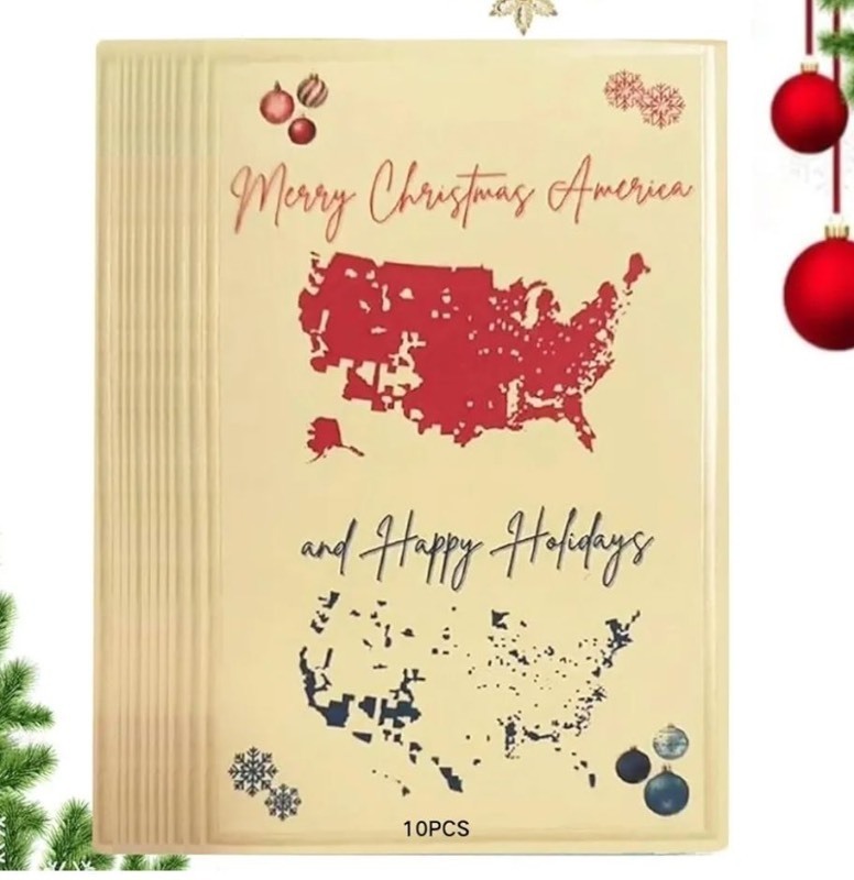 lot 1193326 image: Generic 10Pcs Merry Christmas America Card, America Christmas Card, Funny Greeting Cards - Retail $9