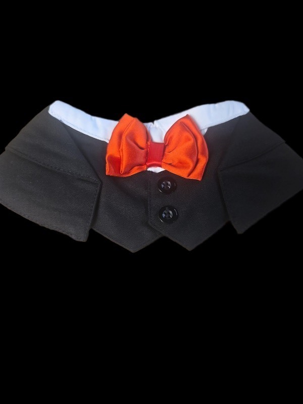 lot 1193395 image: MIGOHI Formal Tuxedo - Adjustable Dog Wedding Collar with Bow Tie - Black, Dog Party Tux, Engagement and Birthday Occasions XS - Retail $8