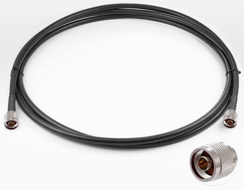 lot 1193521 image: POBADY N Male to N Male Low Loss Coaxial Cable VLMR400 10FT3M for 3G 4G 5G LTE Antenna Ham Radio GPS WiFi - Retail $17