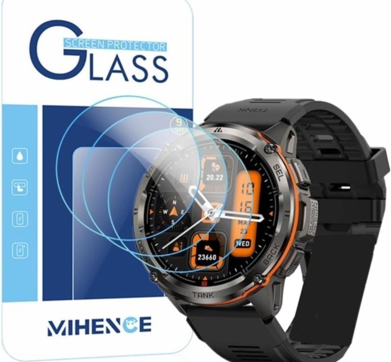 lot 1194131 image: Screen Protector Compatible for KOSPET Magic R10  T3 Ultra Smart Watch, 9H Tempered Glass Protective Film (3 PCS) - Retail $13