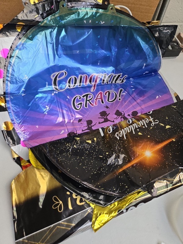 lot 1194203 image: 2023 Grad Foil Balloons Mixed Grad Set - Retail $12