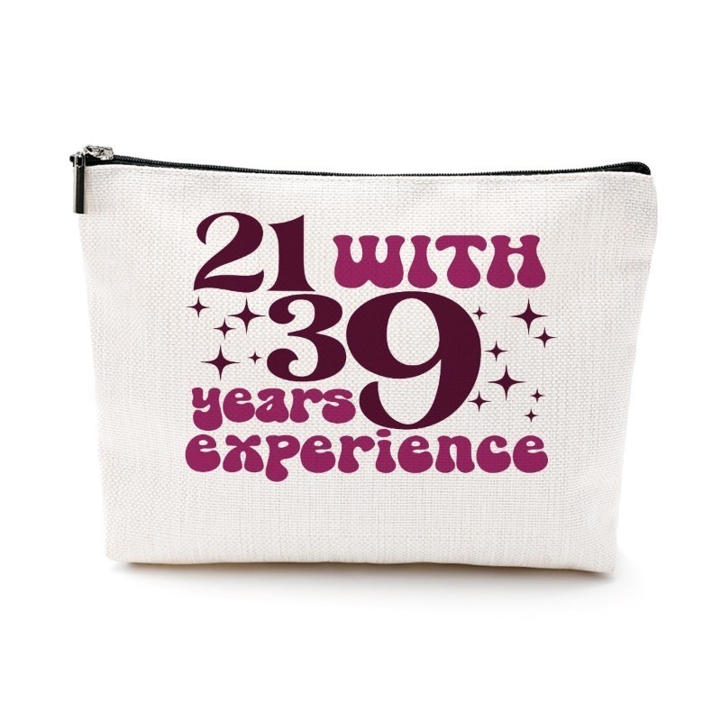 lot 1194547 image: 60th Birthday Gifts for Women Cosmetic Bag Gifts for 60 Year Old Woman Grandmother Aunt Coworkers Makeup Bag Cheer to 60 Years Wedding Anniversary Mothers Day Makeup Pouch 60th Birthday Party Favors - Retail $8