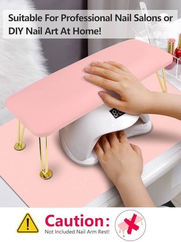 lot 1194572 image: Wilfniee (MAT ONLY) Nail Desk Protector Mat - Soft Microfiber Leather Manicure Table Cover Protector for Nail Tech Salon Home��35.4 x 14.6 inch, Pin - Retail $10