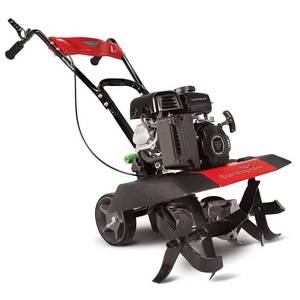 lot 1880 image: Earthquake 20015 Versa 2-in-1 Tiller Cultivator with a 99cc 4-Cycle Viper Engine, 2-in-1 Front Tine Tiller and Cultivator, Removable Side Shields and Outer Tines - Retail $429.99