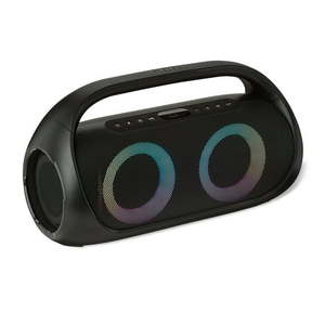 lot 4089 image: onn Portable FM Boombox with LED Lighting