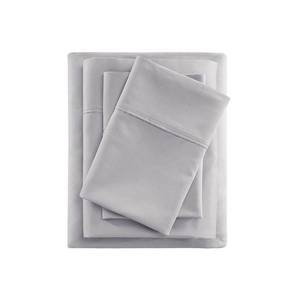 lot 28050 image: Beautyrest Full 600 Thread Count Cooling Cotton Blend 4pc Sheet Set Gray
