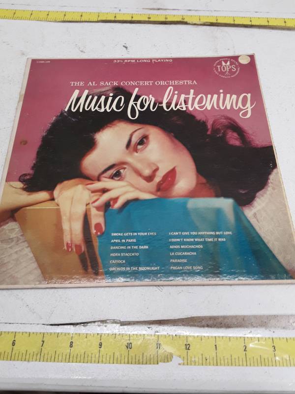 lot 33334 image: The Al Sack Concert Orchestra - Music For Listening Vinyl LP
