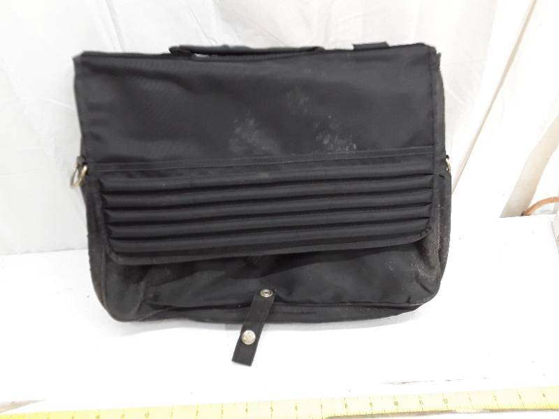 lot 33349 image: Vintage Black Nylon Messenger Bag