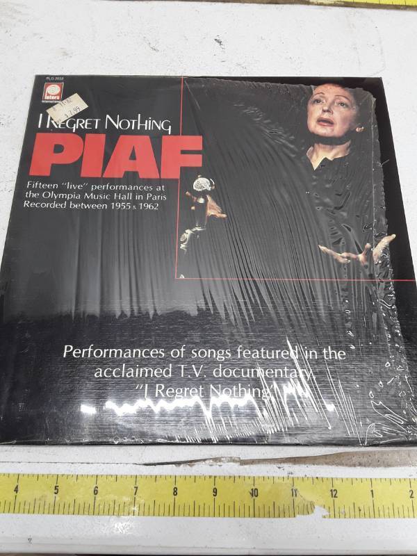 lot 33378 image: Edith Piaf - I Regret Nothing Live Performances Vinyl LP