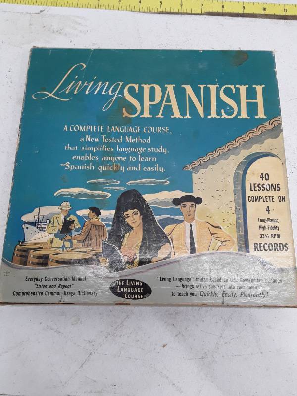 lot 33445 image: Vintage Living Spanish Language Course Complete Set