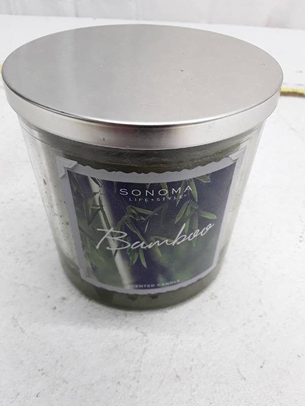 lot 33271 image: SONOMA life  style Bamboo 14-oz. Jar Candle