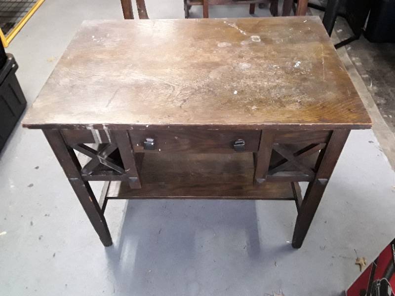 lot 32661 image: Solid Wooden Antique Desk