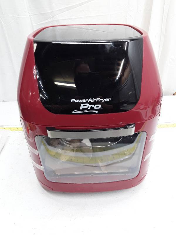 lot 32664 image: PowerAirFryer Pro Digital Air Fryer Red