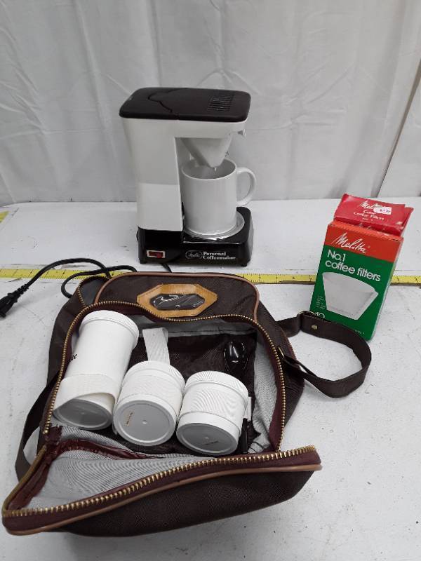 lot 32677 image: Melitta Personal Portible Single Cup Coffee Maker