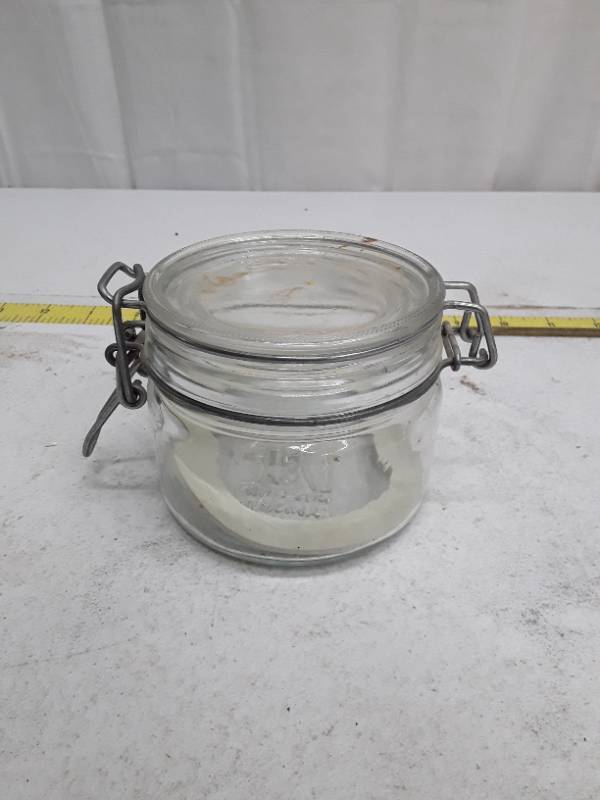 lot 33109 image: Ball Glass Canning Jar with Wire Bail Closure