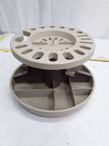 lot 33467 image: Vintage Rotating Circular Parts Storage Organizer