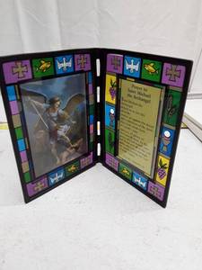 lot 33543 image: Saint Michael the Archangel Prayer Hinged Display Frame