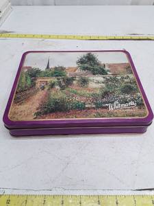 lot 33546 image: Vintage Whitmans Candies Tin - Pissarros Vegetable Garden Art