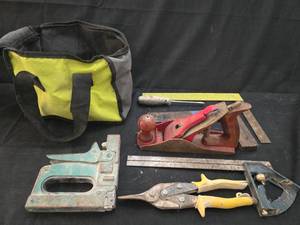 lot 1531 image: Vintage Woodworking Tool Collection with Tool Bag