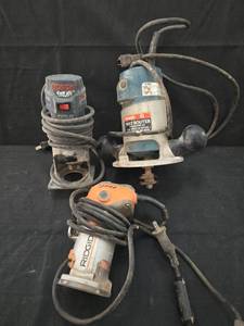 lot 1533 image: Used Power Router Collection - Bosch and Ridgid