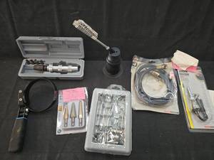 lot 1548 image: Automotive Tool Set with Spark Tester and Step Drill Bits