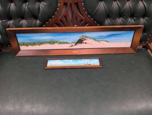 lot 643 image: Beach Scene and Farm Landscape Art Set