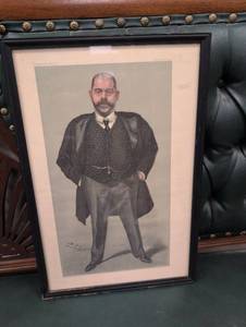 lot 669 image: Antique Vanity Fair Portrait Print - Victorian Gentleman