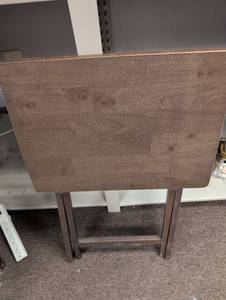 lot 680 image: Vintage Wooden TV Tray Table