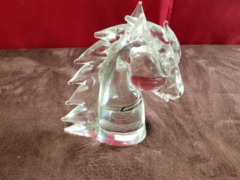 lot 7846 image: Glass Horse Statue
