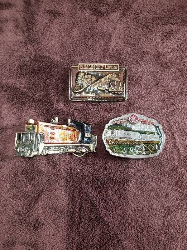 lot 7811 image: Lot of Collectible Train Belt Buckles
