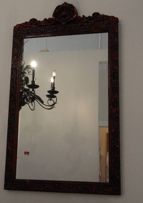 lot 2499A image: Black Mirror With PinkRed Finish