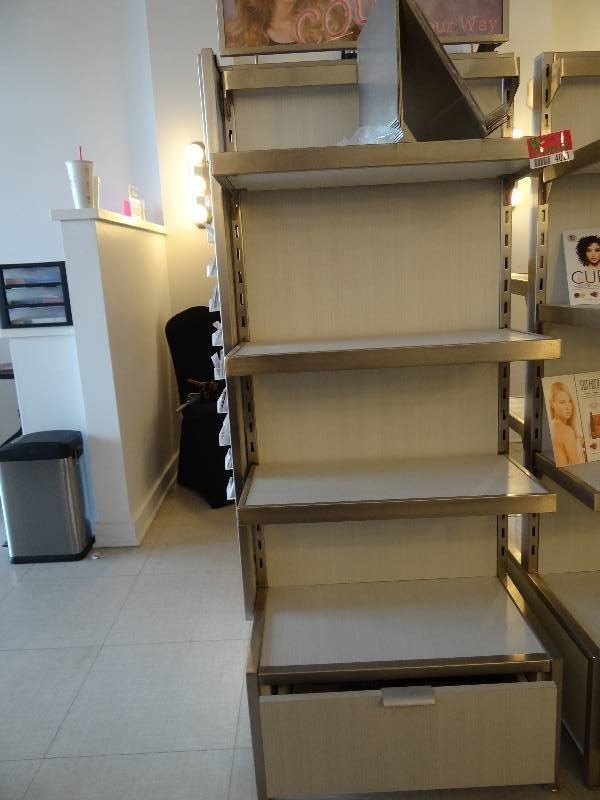 lot 4021 image: Display Shelf with 2 Drawers and 8 Shelves