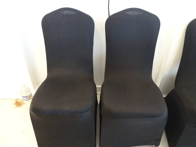 lot 4016 image: Lot of (2) Chairs with Black Covers