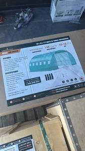 lot 13 image: 20x10x7 ft Walk-in Tunnel Greenhouse - LandHonor Model LAR-GH2010