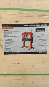 lot 96 image: Unused LandHonor 100-Ton Hydraulic Shop Press Model LHR-SP100