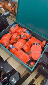 lot 99 image: LandHonor Ratchet Tie Down Set with Storage Box - 24 units plus case
